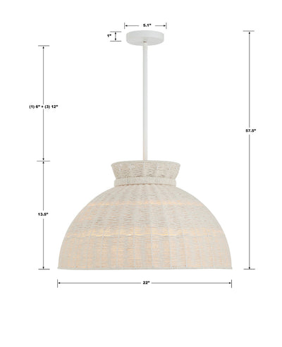 Reese 4 Light Matte White Chandelier Chandelier Crystorama