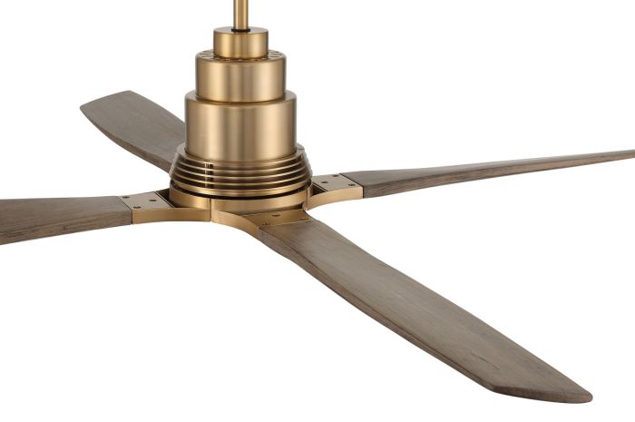 60" Ricasso in Satin Brass w/ Driftwood Blades Ceiling Fan CRAFTMADE