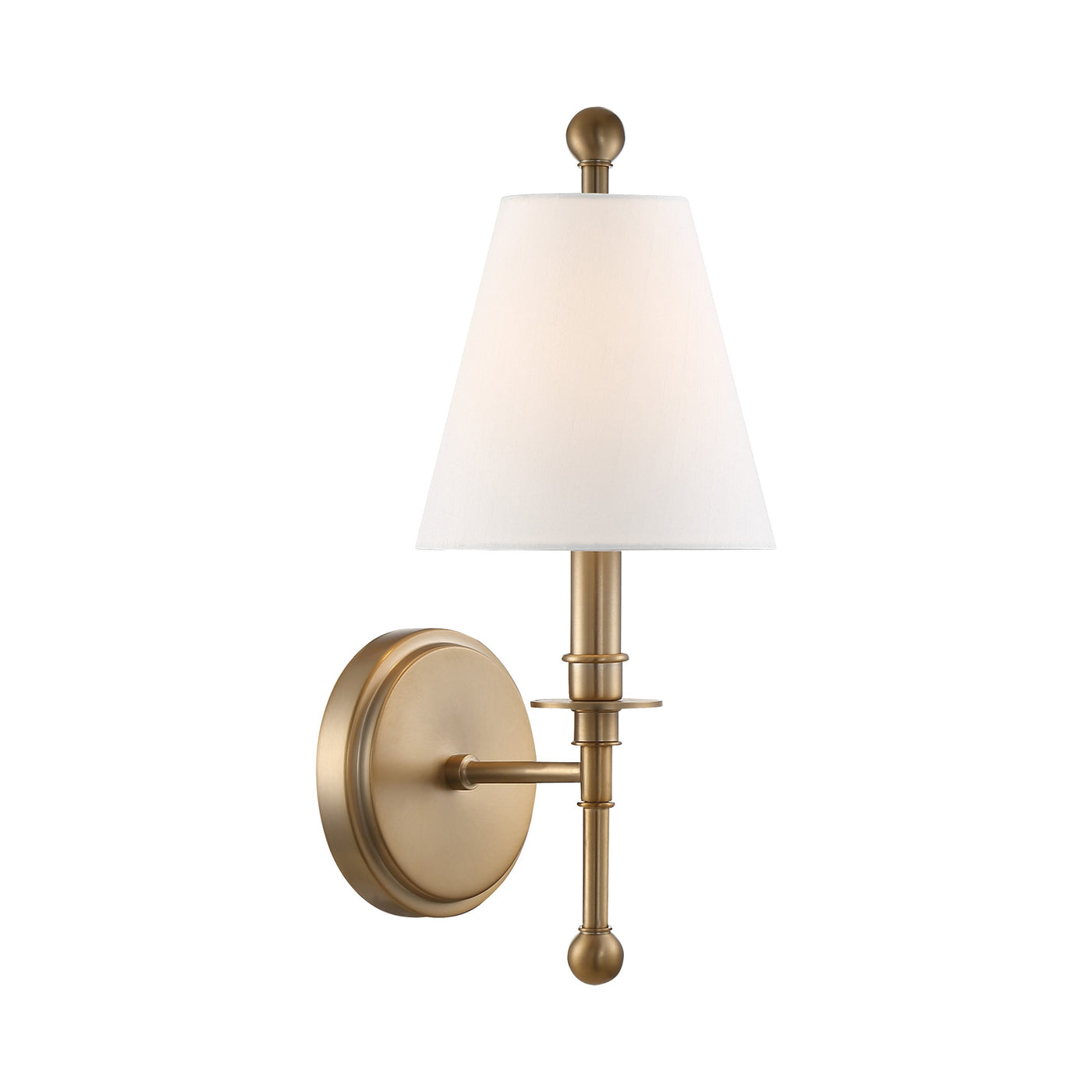 Riverdale 1 Light Aged Brass Sconce Wall Sconce Crystorama