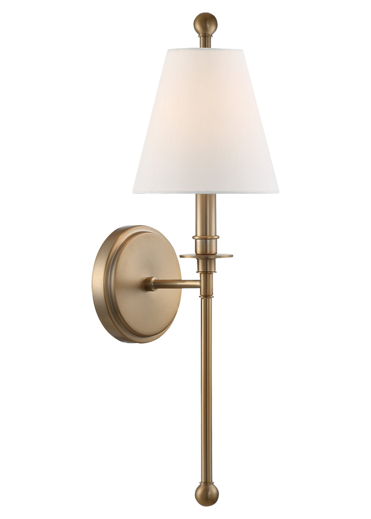 Riverdale 1 Light Aged Brass Sconce Wall Sconce Crystorama