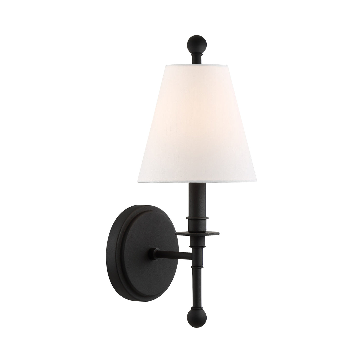 Riverdale 1 Light Black Forged Sconce Wall Sconce Crystorama