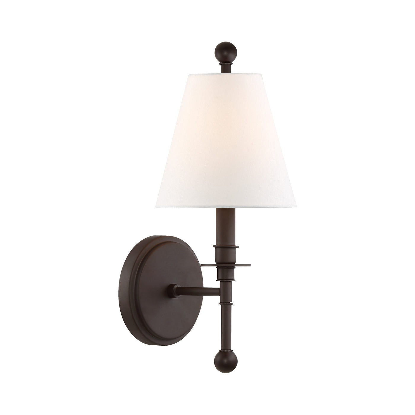 Riverdale 1 Light Dark Bronze Sconce Wall Sconce Crystorama