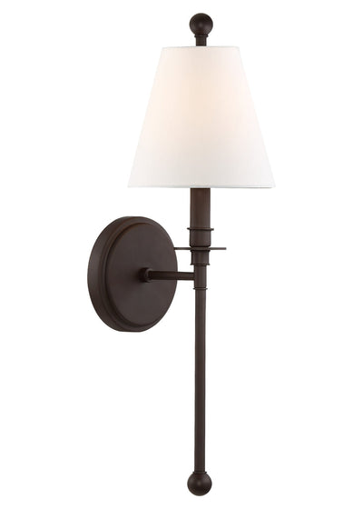 Riverdale 1 Light Dark Bronze Sconce Wall Sconce Crystorama