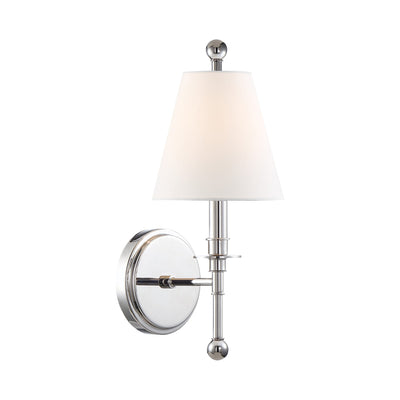 Riverdale 1 Light Polished Nickel Sconce Wall Sconce Crystorama