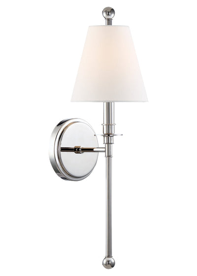 Riverdale 1 Light Polished Nickel Sconce Wall Sconce Crystorama