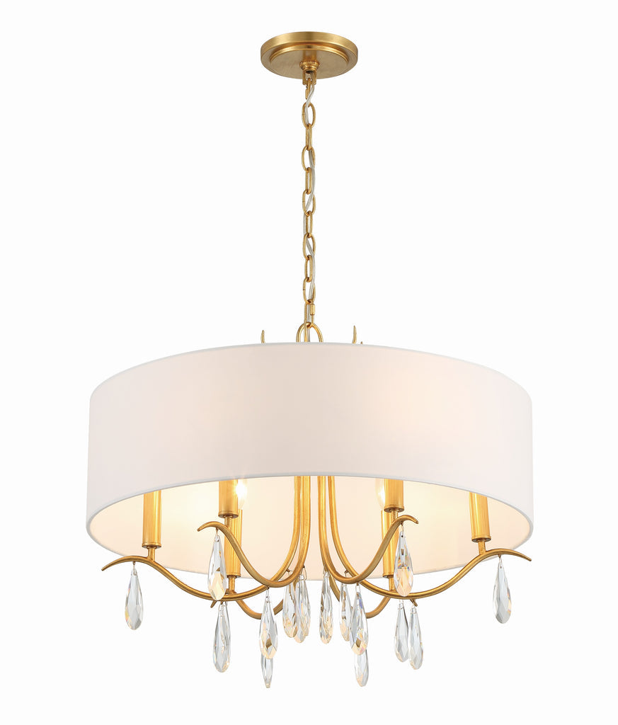 Rollins 6 Light Antique Gold Chandelier Chandelier Crystorama