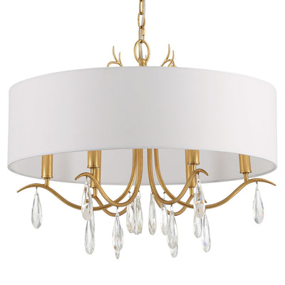 Rollins 6 Light Antique Gold Chandelier Chandelier Crystorama