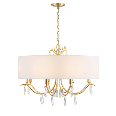 Rollins 8 Light Antique Gold Chandelier Chandelier Crystorama