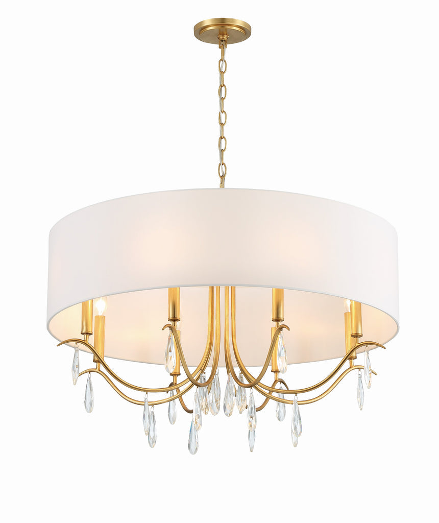 Rollins 8 Light Antique Gold Chandelier Chandelier Crystorama