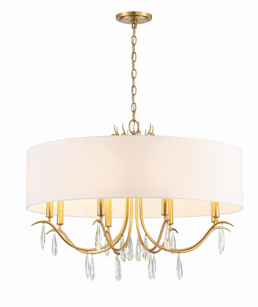 Rollins 8 Light Antique Gold Chandelier Chandelier Crystorama