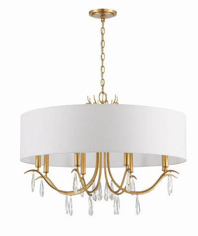 Rollins 8 Light Antique Gold Chandelier Chandelier Crystorama