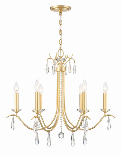 Rollins 6 Light Antique Gold Chandelier Chandelier Crystorama