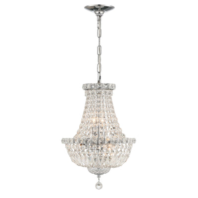 Roslyn 5 Light Polished Chrome Mini Chandelier Chandelier Crystorama