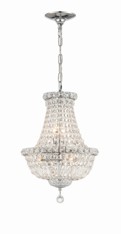 Roslyn 5 Light Polished Chrome Mini Chandelier Chandelier Crystorama