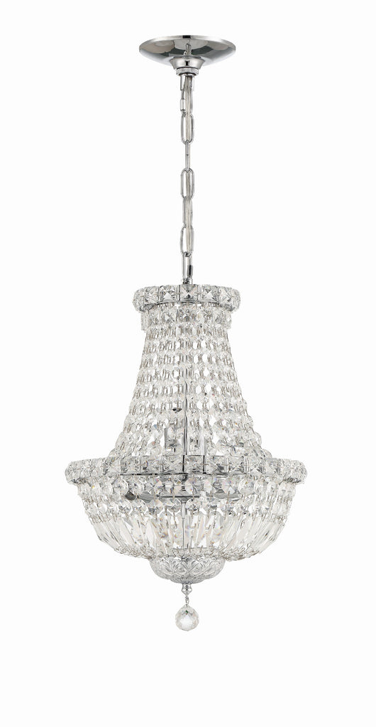 Roslyn 5 Light Polished Chrome Mini Chandelier Chandelier Crystorama