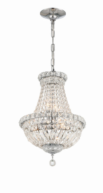 Roslyn 5 Light Polished Chrome Mini Chandelier Chandelier Crystorama