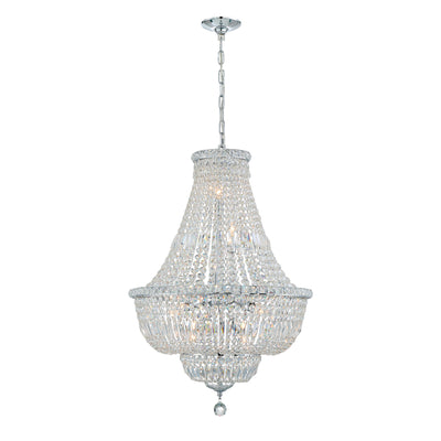 Roslyn 9 Light Polished Chrome Chandelier Chandelier Crystorama