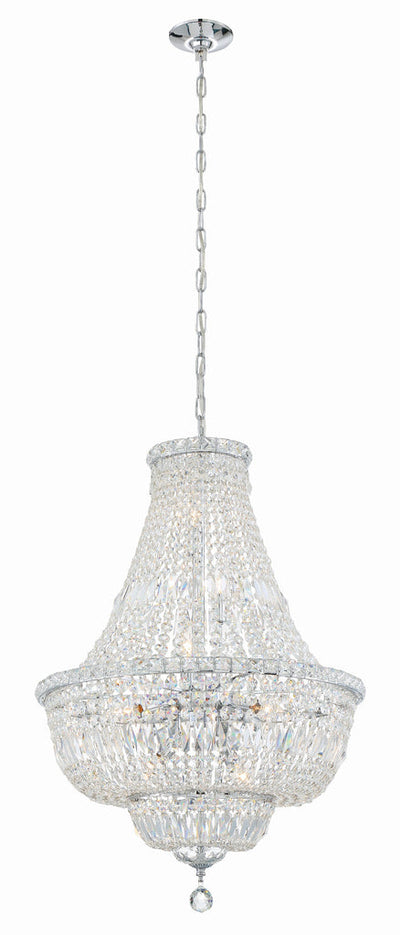 Roslyn 9 Light Polished Chrome Chandelier Chandelier Crystorama