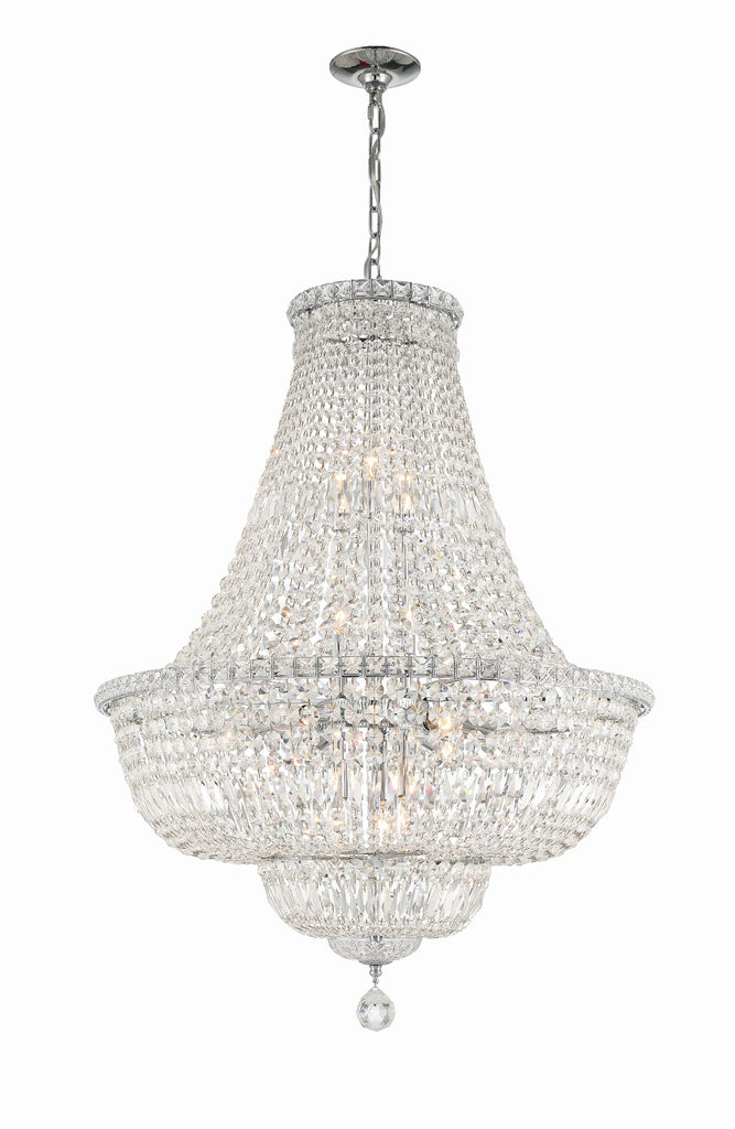 Roslyn 15 Light Polished Chrome Chandelier Chandelier Crystorama