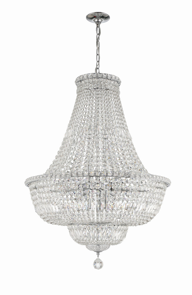 Roslyn 15 Light Polished Chrome Chandelier Chandelier Crystorama