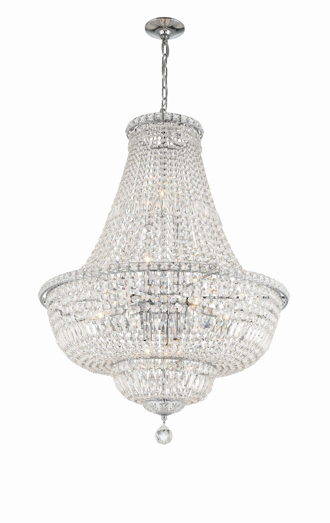 Roslyn 15 Light Polished Chrome Chandelier Chandelier Crystorama