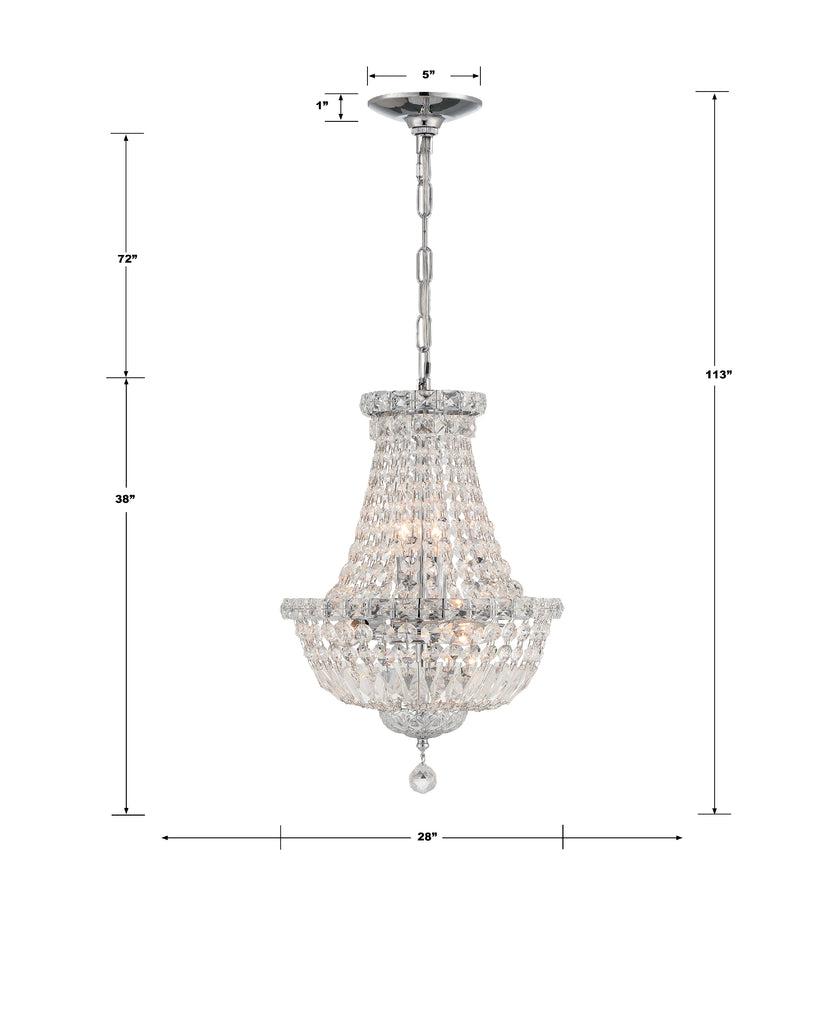 Roslyn 15 Light Polished Chrome Chandelier Chandelier Crystorama