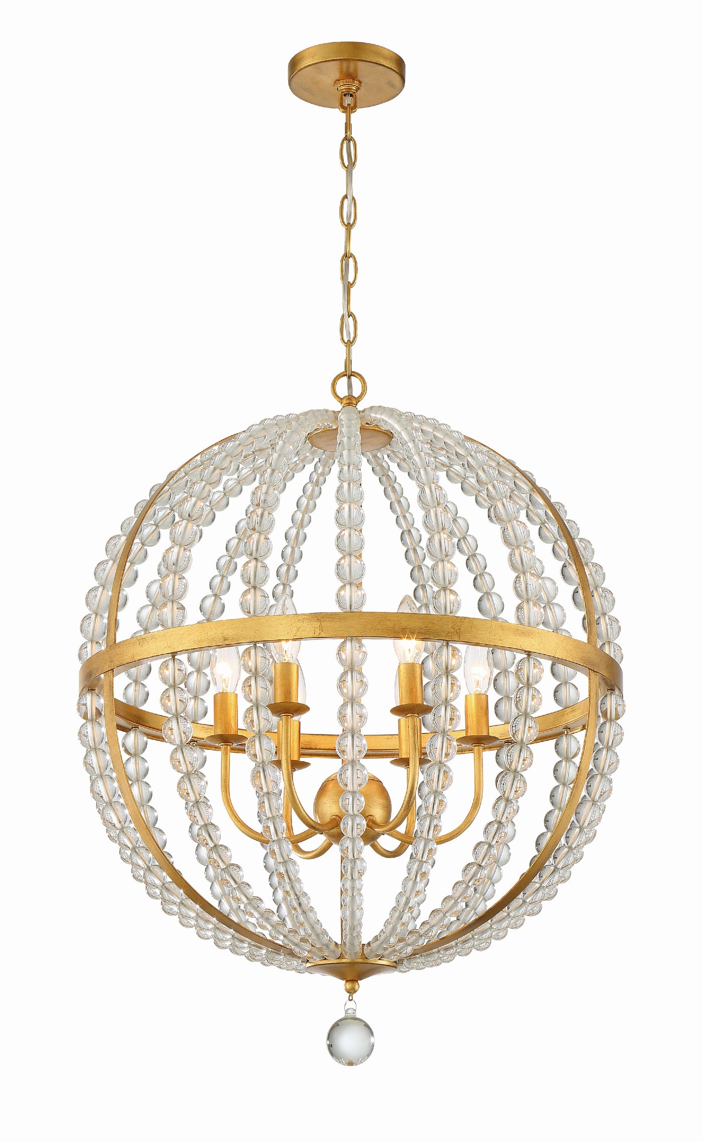 Roxy 6 Light Antique Gold Chandelier Chandelier Crystorama