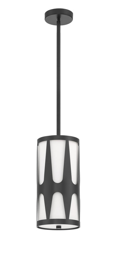 Royston 1 Light Black Mini Pendant Pendant Crystorama