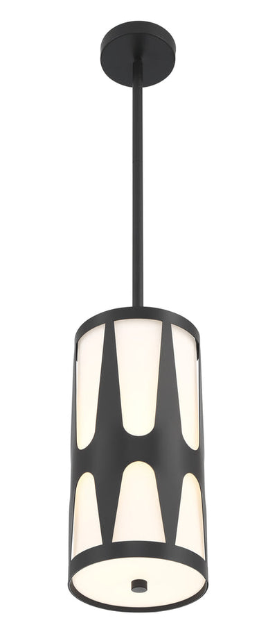 Royston 1 Light Black Mini Pendant Pendant Crystorama