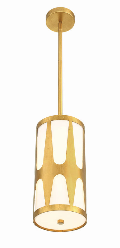 Royston 1 Light Antique Gold Mini Pendant Pendant Crystorama