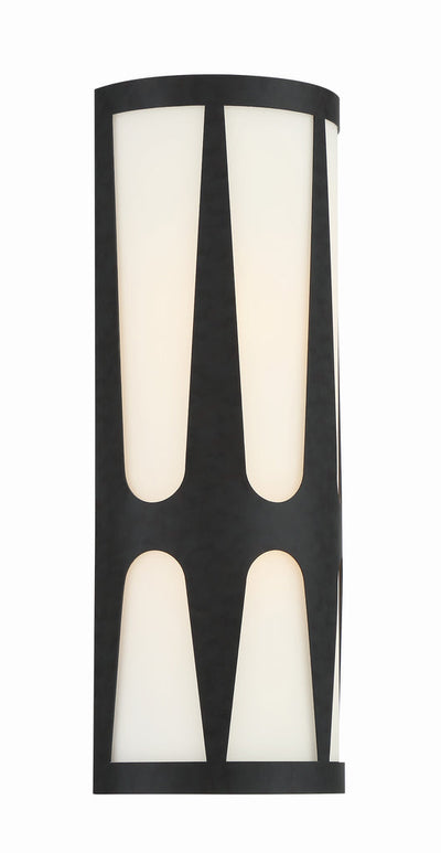 Royston 2 Light Black Sconce Wall Sconce Crystorama