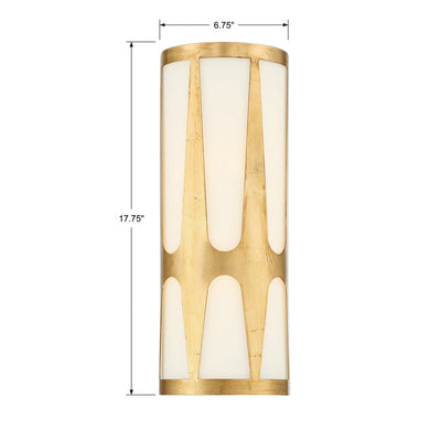 Royston Integrated LED Antique Gold Sconce Wall Sconce Crystorama