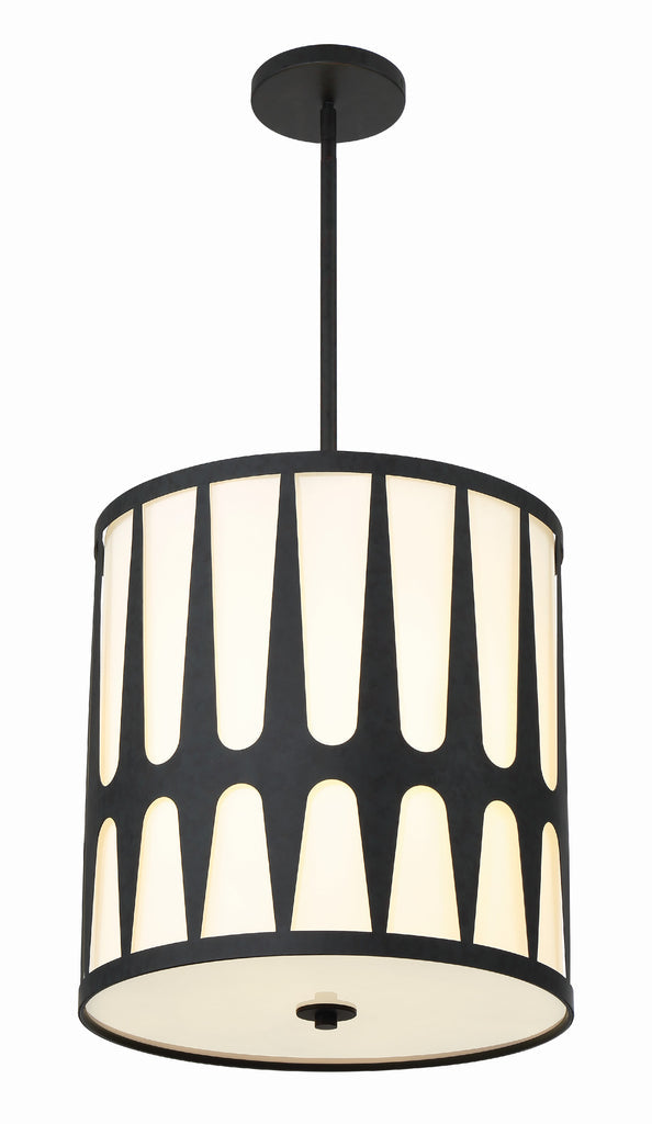 Royston 4 Light Black Mini Chandelier Chandelier Crystorama