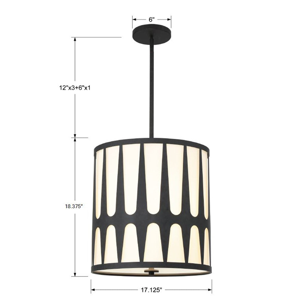 Royston 4 Light Black Mini Chandelier Chandelier Crystorama