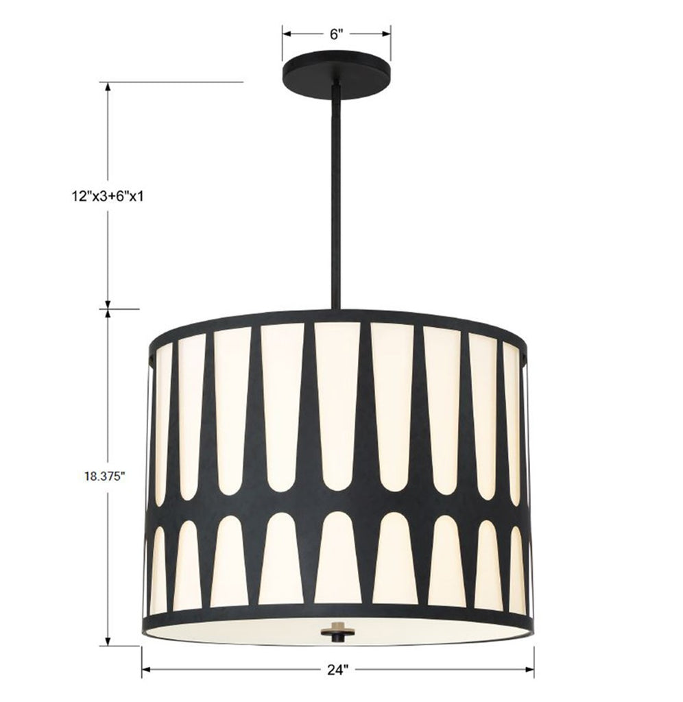 Royston 5 Light Black Chandelier Chandelier Crystorama