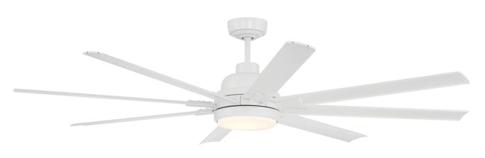 65" Rush in White w/ White Blades Ceiling Fan CRAFTMADE