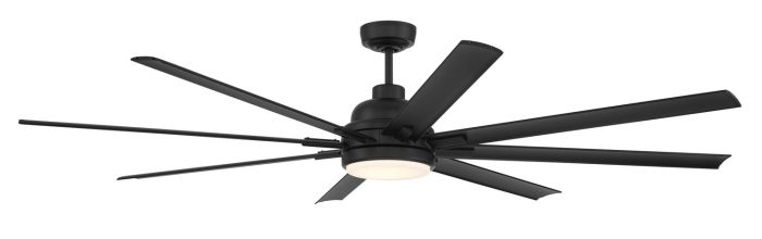 72" Rush in Flat Black w/ Flat Black Blades Ceiling Fan CRAFTMADE