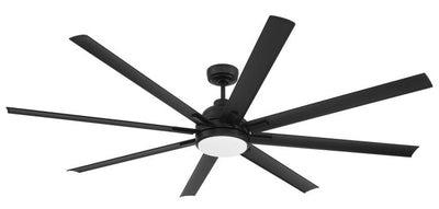 72" Rush in Flat Black w/ Flat Black Blades Ceiling Fan CRAFTMADE