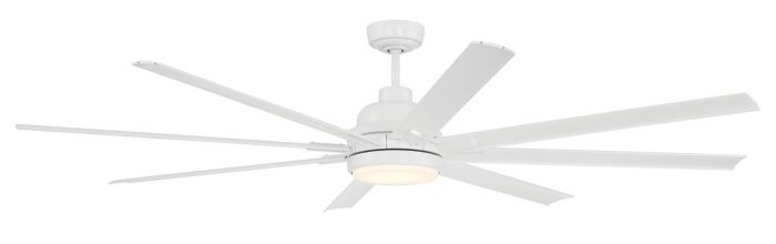 72" Rush in White w/ White Blades Ceiling Fan CRAFTMADE