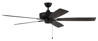 60" Super Pro 60 in Flat Black  w/ Flat Black/Greywood Blades Ceiling Fan CRAFTMADE