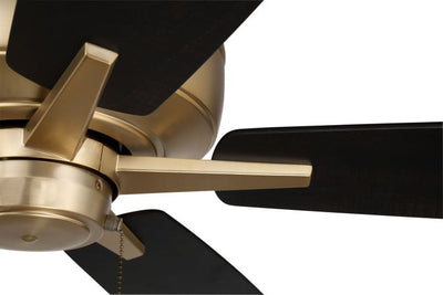 60" Super Pro 60 in Satin Brass w/ Black Walnut/Flat Black Blades Ceiling Fan CRAFTMADE