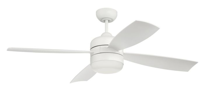 52" Sebastion in White w/ White Blades Ceiling Fan CRAFTMADE