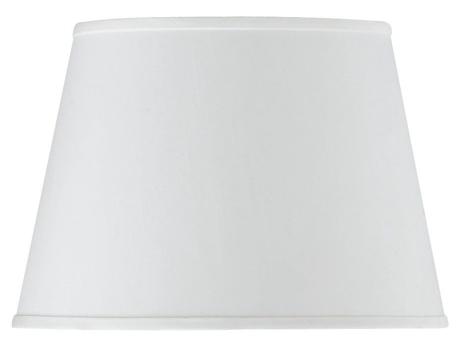 HARDBACK WHITE FAUX SILK SHADE Shade Cal Lighting