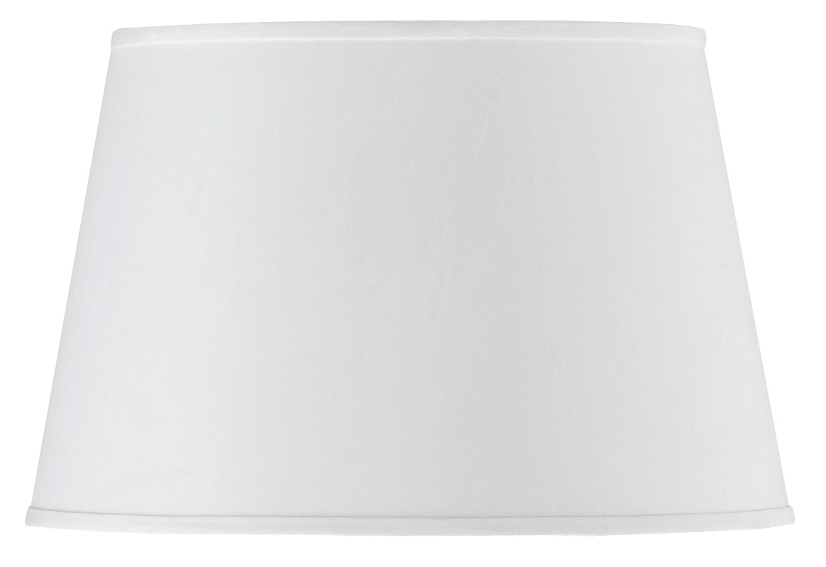 HARDBACK WHITE FAUX SILK SHADE Shade Cal Lighting