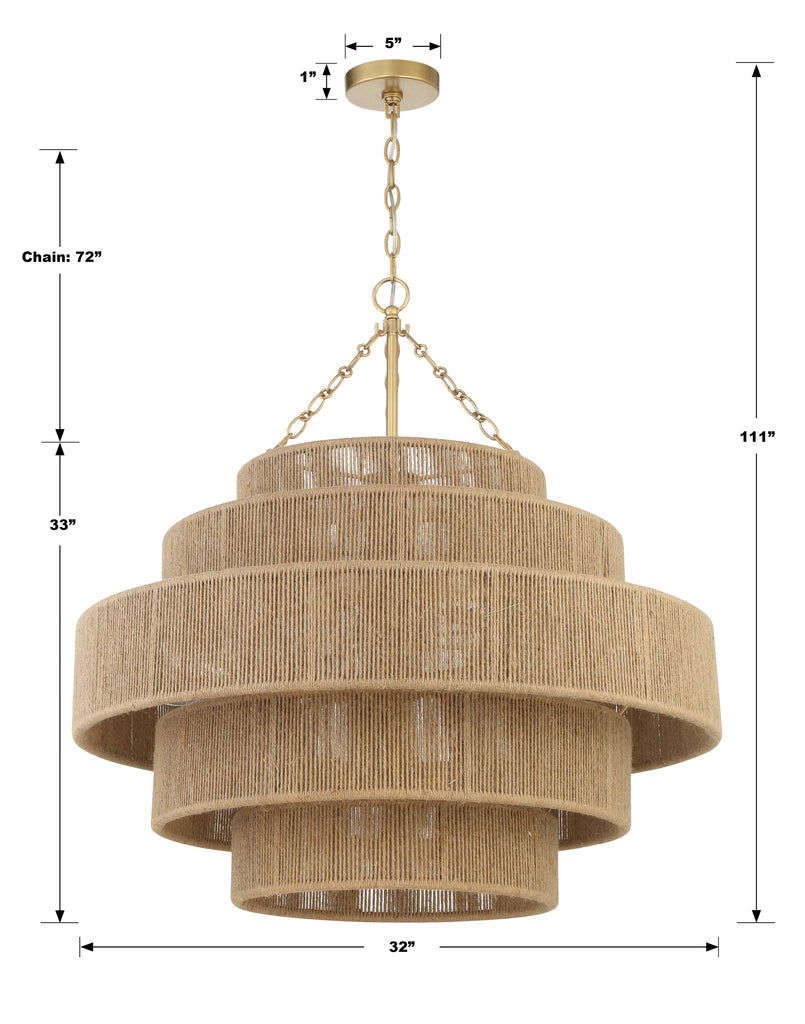 Shyla 20 Light Soft Gold Chandelier Chandelier Crystorama