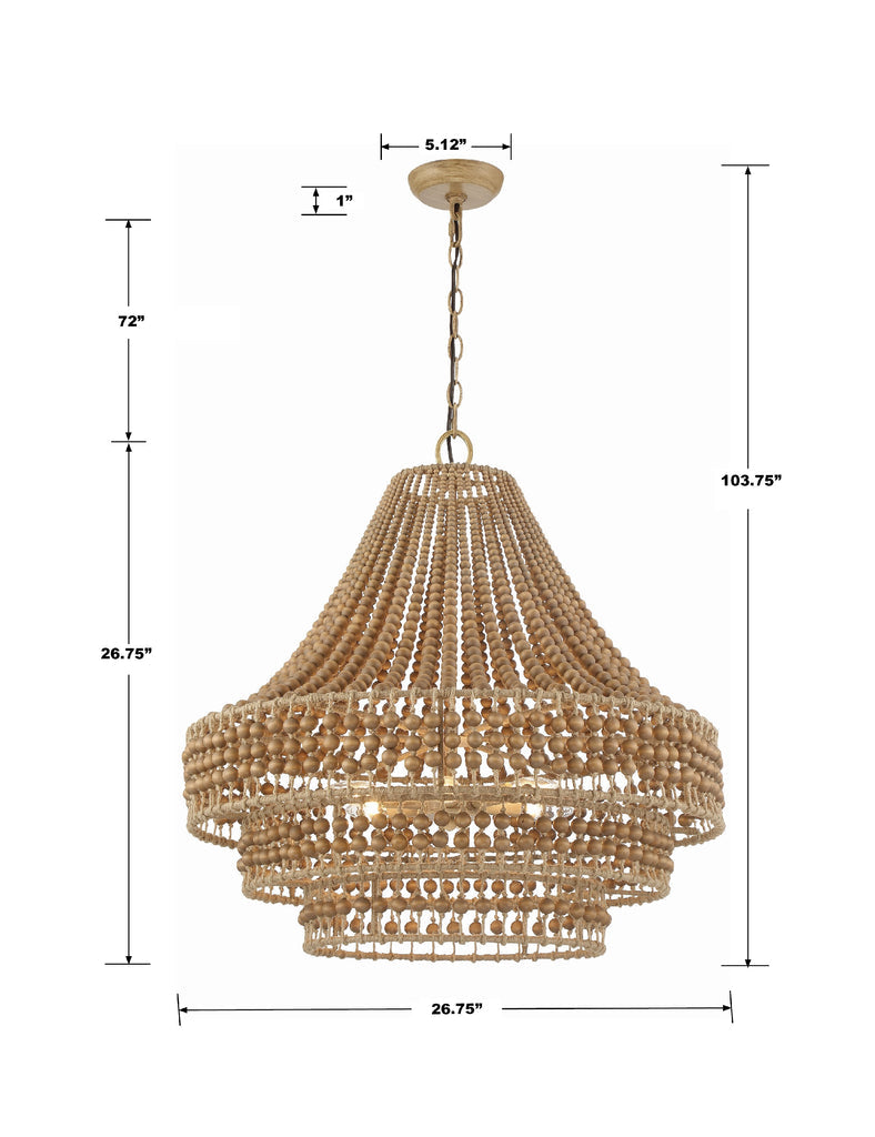 Silas 6 Light Burnished Silver Chandelier Chandelier Crystorama