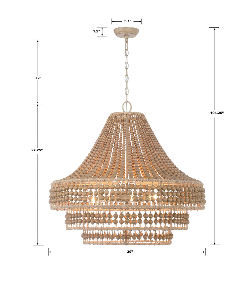 Silas 8 Light Burnished Silver Chandelier Chandelier Crystorama