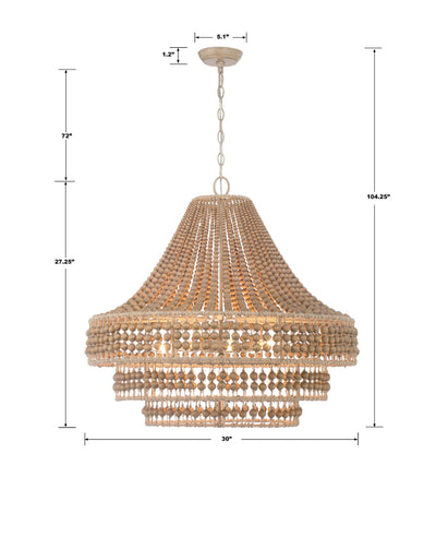 Silas 8 Light Burnished Silver Chandelier Chandelier Crystorama