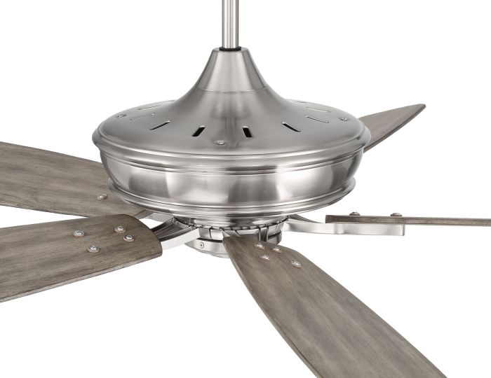 60" Santori in Brushed Polished Nickel w/ Coffee Blades Ceiling Fan CRAFTMADE