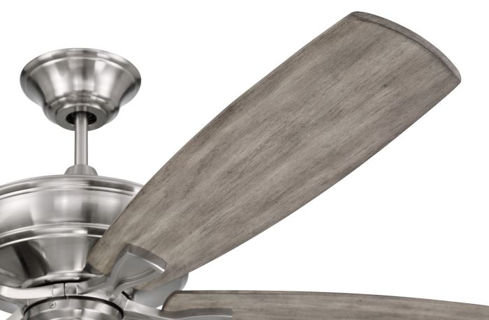 60" Santori in Brushed Polished Nickel w/ Coffee Blades Ceiling Fan CRAFTMADE